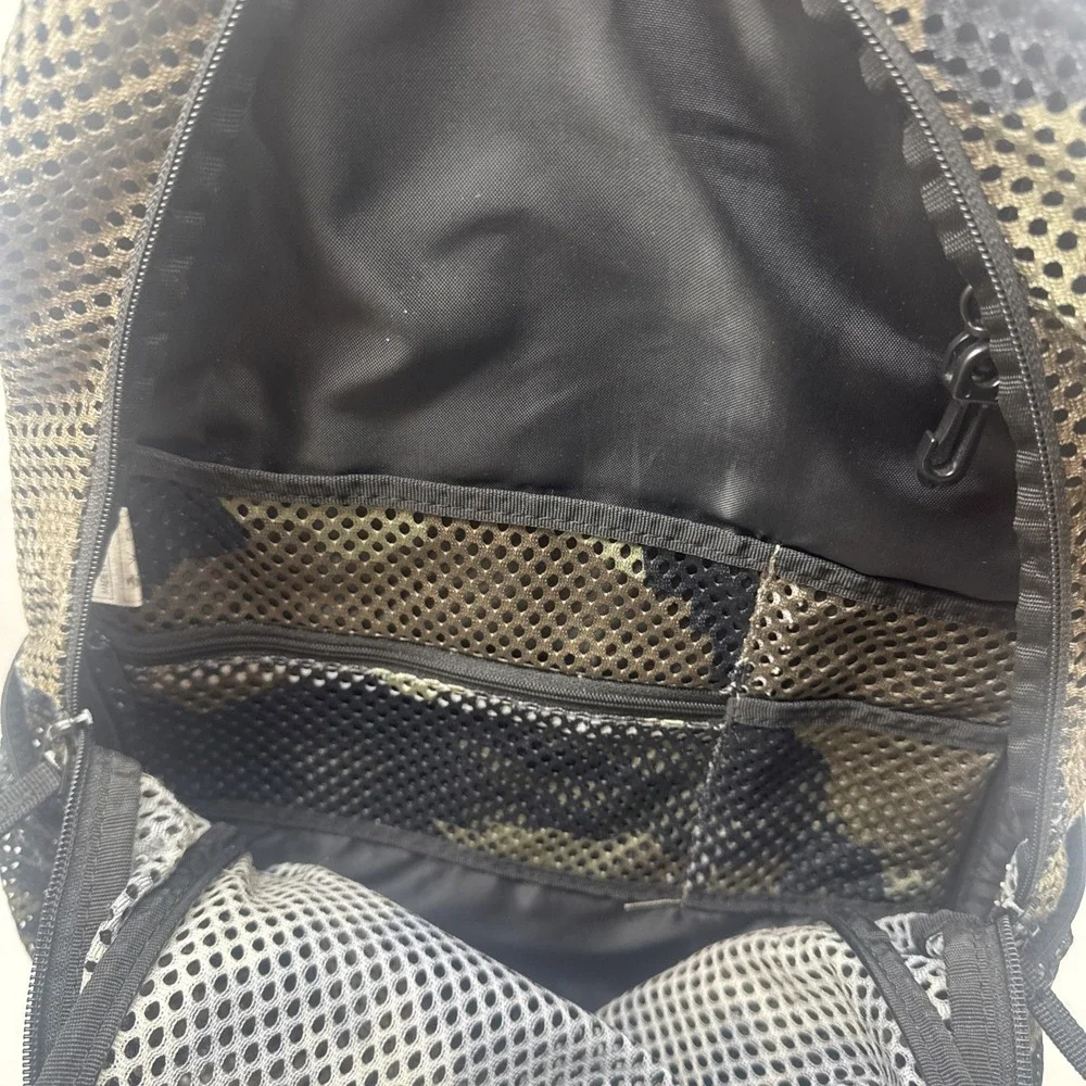 Adidas Hermosa II Mesh Backpack Camo Core Black School Gym Bag